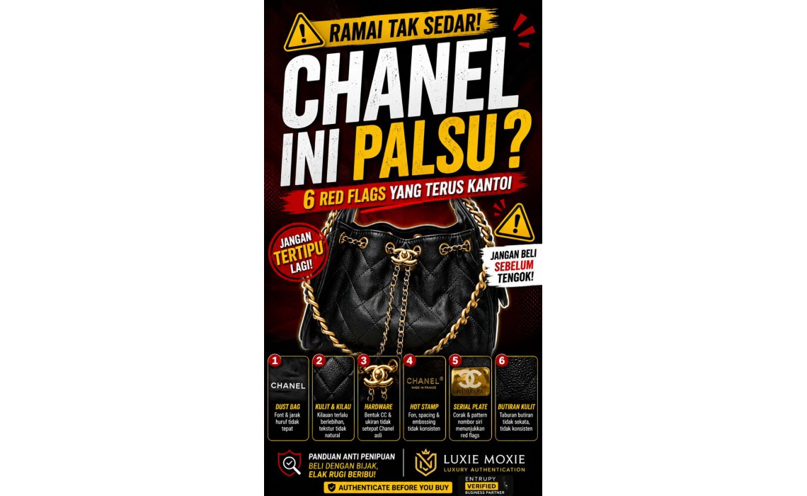 Cara Kenal Chanel Asli dan Palsu | Chanel Authentication Malaysia | Luxie Moxie