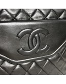 CHANEL Vintage Medium Camera Bag with CC Logo Flap & Fringe in Black Lambskin – GHW