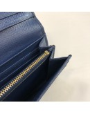 PRADA 1MH132 Bluette Saffiano Leather Long Flap Wallet – GHW