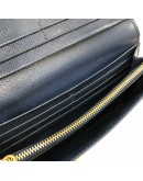 PRADA 1MH132 Bluette Saffiano Leather Long Flap Wallet – GHW