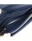 PRADA 1MH132 Bluette Saffiano Leather Long Flap Wallet – GHW