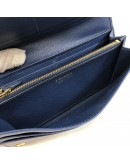 PRADA 1MH132 Bluette Saffiano Leather Long Flap Wallet – GHW