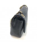 CHANEL Chevron Medium Flap Chain Shoulder Bag in Black Aged Calfskin – Aged Gold Hardware
