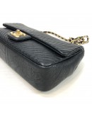 CHANEL Chevron Medium Flap Chain Shoulder Bag in Black Aged Calfskin – Aged Gold Hardware