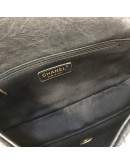 CHANEL Chevron Medium Flap Chain Shoulder Bag in Black Aged Calfskin – Aged Gold Hardware