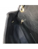 CHANEL Chevron Medium Flap Chain Shoulder Bag in Black Aged Calfskin – Aged Gold Hardware