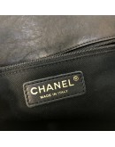 CHANEL Chevron Medium Flap Chain Shoulder Bag in Black Aged Calfskin – Aged Gold Hardware