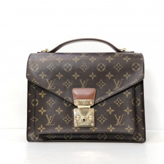 LOUIS VUITTON Monogram Vintage Monceau 28 Handbag with Shoulder Strap – GHW