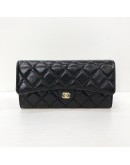 CHANEL Classic Long Flap Wallet in Black Caviar – GHW (25 Series – Year 2018)