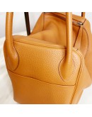 HERMES Lindy 30 Shoulder Bag in Orange Taurillon Clemence Leather – PHW (Stamp R – Year 2014)