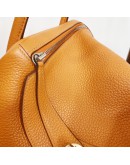 HERMES Lindy 30 Shoulder Bag in Orange Taurillon Clemence Leather – PHW (Stamp R – Year 2014)