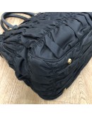 PRADA B1336M Tessuto Gaufre Black Nylon Tote Bag with Shoulder Strap – GHW