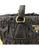 PRADA B1336M Tessuto Gaufre Black Nylon Tote Bag with Shoulder Strap – GHW