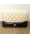 CHANEL Gabrielle Yen Wallet in Beige x Black Quilted Aged Calfskin – GHW (25 Series – Year 2018)