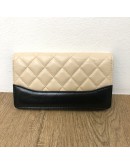 CHANEL Gabrielle Yen Wallet in Beige x Black Quilted Aged Calfskin – GHW (25 Series – Year 2018)