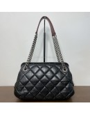 CHANEL Portobello Bowler Shoulder Bag in Black Aged Calfskin – RHW (18 Series – Year 2014)