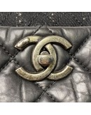 CHANEL Portobello Bowler Shoulder Bag in Black Aged Calfskin – RHW (18 Series – Year 2014)