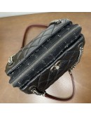 CHANEL Portobello Bowler Shoulder Bag in Black Aged Calfskin – RHW (18 Series – Year 2014)
