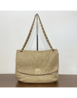 CHANEL Trianon Messenger Bag in Gold Distressed Calfskin – GHW (17 Series – Year 2013)