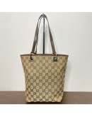 GUCCI GG Canvas in Dark Brown Leather Mini Tote Bag – RHW