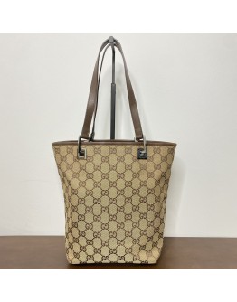 GUCCI GG Canvas in Dark Brown Leather Mini Tote Bag – RHW