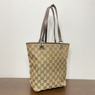 GUCCI GG Canvas in Dark Brown Leather Mini Tote Bag – RHW