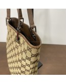 GUCCI GG Canvas in Dark Brown Leather Mini Tote Bag – RHW