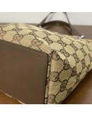 GUCCI GG Canvas in Dark Brown Leather Mini Tote Bag – RHW
