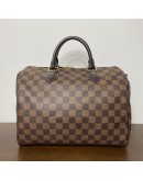 LOUIS VUITTON Damier Ebene Speedy Bandouliere 30 Handbag – GHW (Year 2017)