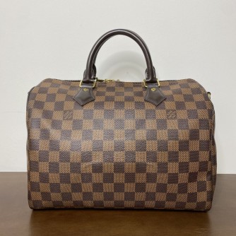 LOUIS VUITTON Damier Ebene Speedy Bandouliere 30 Handbag – GHW (Year 2017)