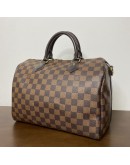 LOUIS VUITTON Damier Ebene Speedy Bandouliere 30 Handbag – GHW (Year 2017)