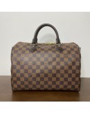 LOUIS VUITTON Damier Ebene Speedy Bandouliere 30 Handbag – GHW (Year 2017)