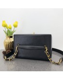 CHANEL Vintage Medium Vanity Case Handbag with Shoulder Strap - GHW