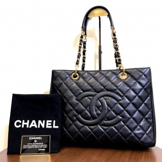 CHANEL Grand Shopping Tote (GST) in Black Caviar – GHW (19 Series – Year 2014)