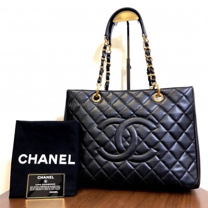 CHANEL Grand Shopping Tote (GST) in Black Caviar – GHW (19 Series – Year 2014)