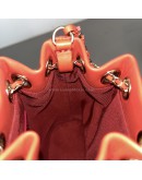 CHANEL CC Mini Drawstring Bucket Bag in Red Stitched Calfskin – GHW (28 Series – Year 2019)