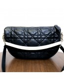 CHRISTIAN DIOR Medium Vibe Hobo Bag in Black/White Lambskin – GHW (Year 2022)