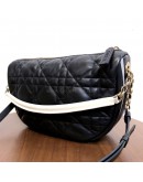 CHRISTIAN DIOR Medium Vibe Hobo Bag in Black/White Lambskin – GHW (Year 2022)