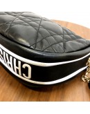 CHRISTIAN DIOR Medium Vibe Hobo Bag in Black/White Lambskin – GHW (Year 2022)