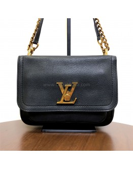 LOUIS VUITTON Lockme Chain Shoulder Bag in Black Calfskin – GHW (Year 2020)