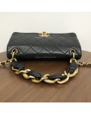 CHANEL Chain Is More Flap Bag in Black Calfskin – Aged Gold Hardware (31 Series – Year 2021)