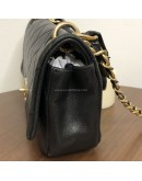 CHANEL Chain Is More Flap Bag in Black Calfskin – Aged Gold Hardware (31 Series – Year 2021)