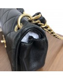 CHANEL Chain Is More Flap Bag in Black Calfskin – Aged Gold Hardware (31 Series – Year 2021)