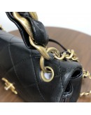 CHANEL Chain Is More Flap Bag in Black Calfskin – Aged Gold Hardware (31 Series – Year 2021)