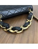 CHANEL Chain Is More Flap Bag in Black Calfskin – Aged Gold Hardware (31 Series – Year 2021)