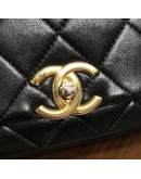 CHANEL Chain Is More Flap Bag in Black Calfskin – Aged Gold Hardware (31 Series – Year 2021)