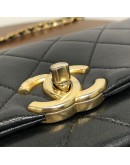 CHANEL Chain Is More Flap Bag in Black Calfskin – Aged Gold Hardware (31 Series – Year 2021)