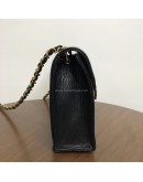 CHANEL Vintage CC Logo Small Chain Shoulder Flap Bag in Black Lambskin – GHW