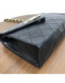 CHANEL Vintage CC Logo Small Chain Shoulder Flap Bag in Black Lambskin – GHW