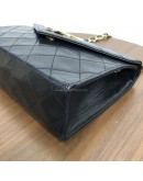 CHANEL Vintage CC Logo Small Chain Shoulder Flap Bag in Black Lambskin – GHW
